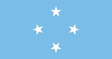 Micronésia oficialmente bandeira vetor