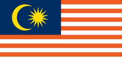 malásia oficialmente bandeira vetor