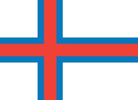Ilhas Faroé oficialmente com bandeira vetor