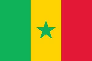 senegal oficialmente bandeira vetor