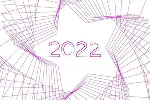 feliz ano novo 2022 texto design. capa do diário de negócios para 2022com desejos. modelo de design de brochura, cartão, banner. ilustração vetorial. isolado no fundo branco. vetor