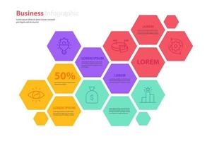 design de infográfico de negócios, ilustrações vetoriais vetor