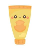 amarelo pintura tubo kawaii estilo ícone vetor