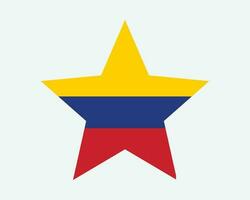 Colômbia Estrela bandeira vetor