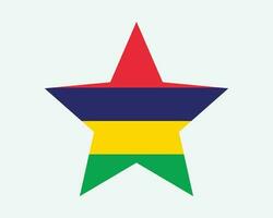 Maurícia Estrela bandeira vetor