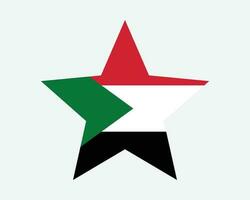 Sudão Estrela bandeira vetor