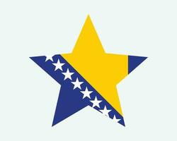 Bósnia e herzegovina Estrela bandeira vetor