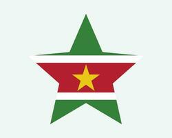 suriname Estrela bandeira vetor