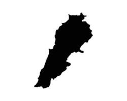 Líbano país mapa vetor