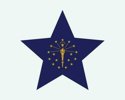 indiana EUA Estrela bandeira vetor