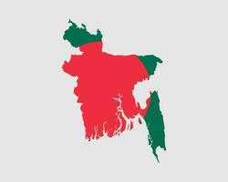 Bangladesh mapa bandeira. Bangladeshi mapa com país bandeira. vetor ilustração.