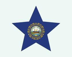 Novo Hampshire EUA Estrela bandeira vetor