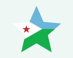 djibouti Estrela bandeira vetor