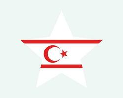 norte Chipre Estrela bandeira vetor