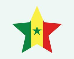 Senegal Estrela bandeira vetor