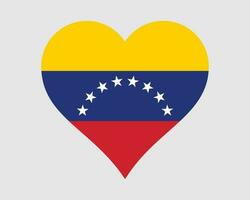 Venezuela coração bandeira. venezuelano amor forma país nação nacional bandeira. bolivariano república do Venezuela bandeira ícone placa símbolo. eps vetor ilustração.