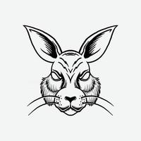 desenho de cabeça de coelho vetor