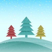 Fundo de cartão de celebração de árvore de Natal feliz vetor