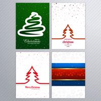 Bela feliz Natal cartão brochura cenografia vetor