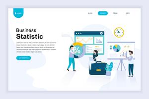 Conceito moderno design plano de estatística de negócios vetor