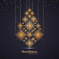 Feliz Natal brilhante árvore celebração cartão design vect