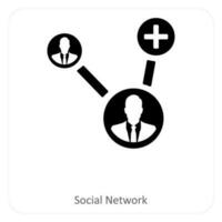 social rede e compartilhar ícone conceito vetor