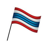 Tailândia nacional bandeira ícone vetor estilo