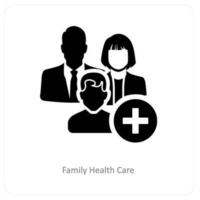 família saúde Cuidado ícone conceito vetor