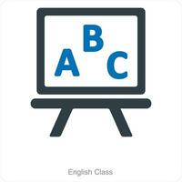Inglês classe e Educação ícone conceito vetor