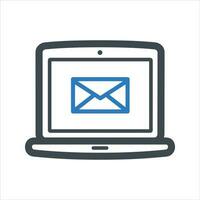 o email marketing ícone. vetor e glifo