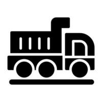 ícone de vetor de caminhão basculante
