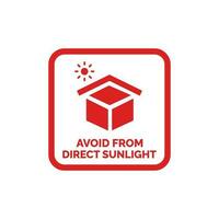 evitar a partir de direto luz solar embalagem marca ícone símbolo vetor