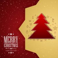 Feliz Natal cartão árvore festival fundo vector