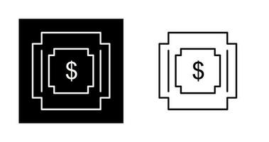 ícone de vetor de símbolo de dólar