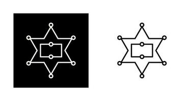 ícone de vetor de distintivo de xerife