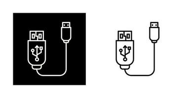 ícone de vetor de cabo usb