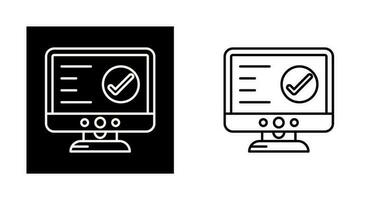 verifique o ícone de vetor lcd