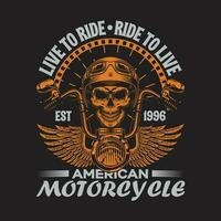 camiseta de moto vetor