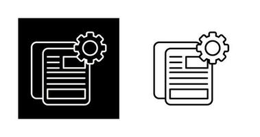 ícone de vetor de configuração de documento