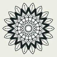 floral mandala padronizar ilustração dentro Preto e branco vetor