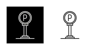 ícone de vetor de sinal de estacionamento