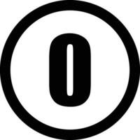 número 0 0 ícone círculo vetor isolado em branco fundo . número zero ícone