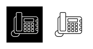 ícone de vetor de telefone de linha terrestre