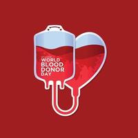 gráfico de vetor de ilustração do dia do doador de sangue mundial perfeito para cartão de felicitações, plano de fundo, convite, madicina, web, ícone, papel de parede simples, ornamento