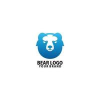 Urso logotipo gradiente cor Projeto para o negócio símbolo vetor