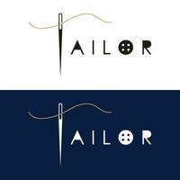 vetor ilustração alfaiate logotipo modelo.