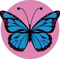 lindo vetor isolado azul borboleta ilustração