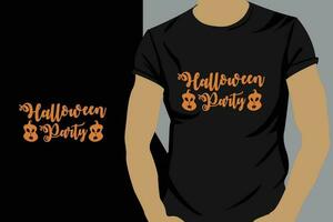 design de camiseta de festa de halloween vetor