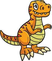 bebê t-rex desenho animado colori clipart ilustração vetor