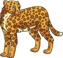 mãe guepardo desenho animado colori clipart vetor
